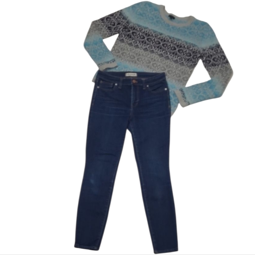 Madewell High Riser Jean Dark Washed Crop Ankle Skinny High Waist Rise Athletic